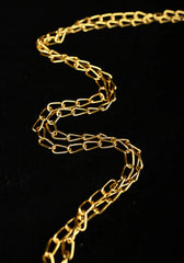 Golden Reverie Brass Necktie Necklace