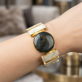 Mother of Pearl Luxe Gold-Tone Statement Cuff