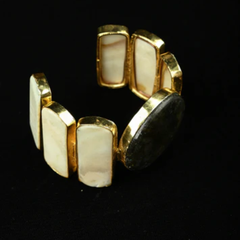 Mother of Pearl Luxe Gold-Tone Statement Cuff