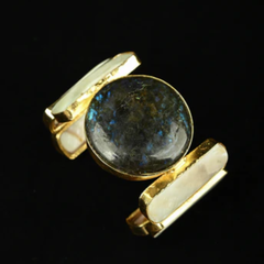 Mother of Pearl Luxe Gold-Tone Statement Cuff