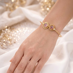 Crystal Pink Rose Quartz Handcuff