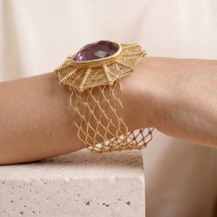 Monalisa Stone Statement Handcuff Bracelet