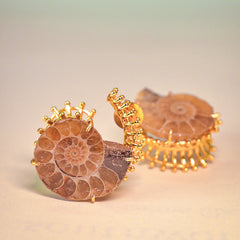 Natural Sea Shell Stone Statement Earrings