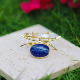 Handcrafted Lapis Lazuli & MOP Statement Ring