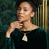 Elegant Mother of Pearl Statement Hasli Necklace