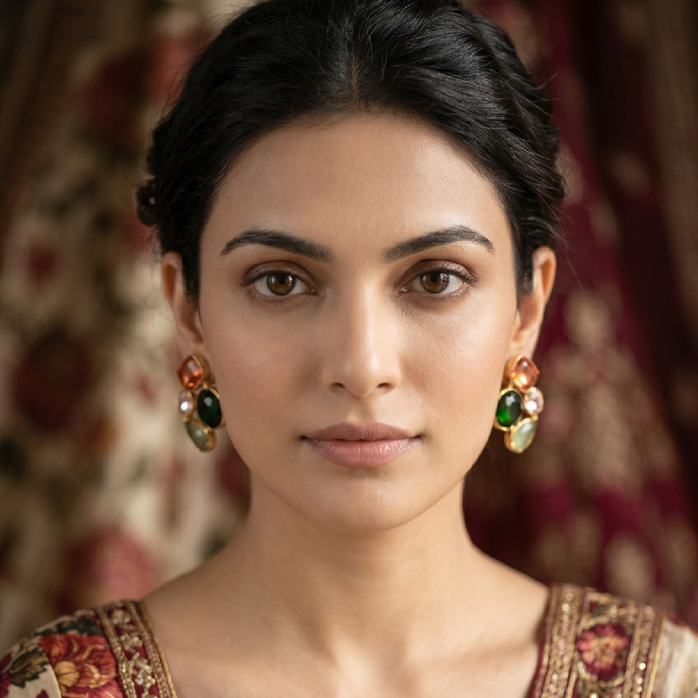 Monalisa Multi-Stone Statement Earrings