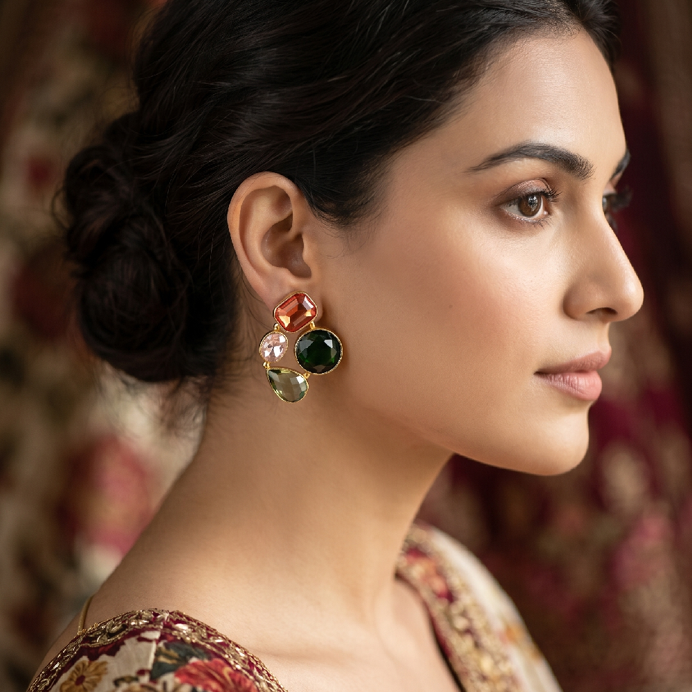 Monalisa Multi-Stone Statement Earrings