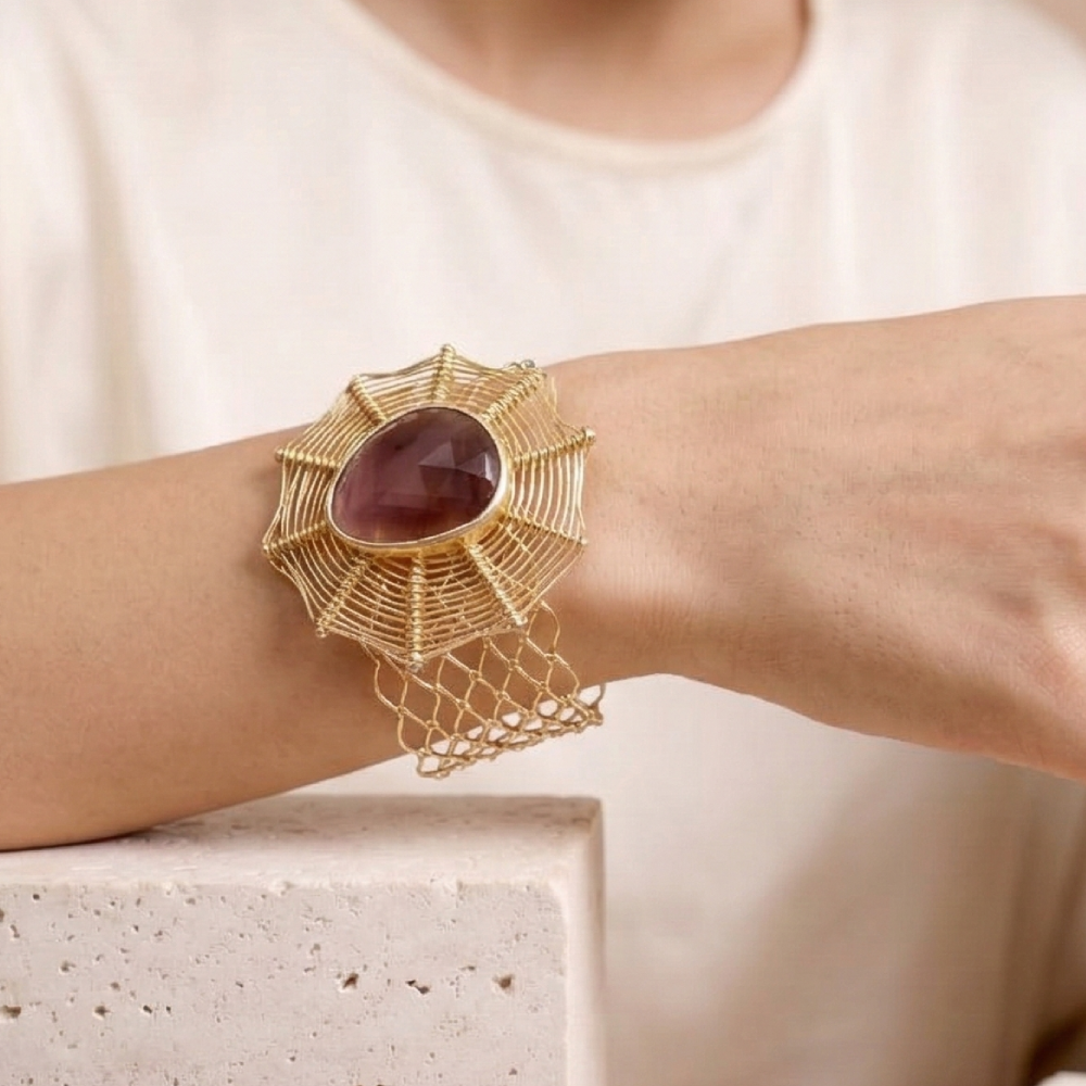 Monalisa Stone Statement Handcuff Bracelet