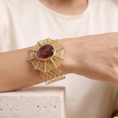 Monalisa Stone Statement Handcuff Bracelet